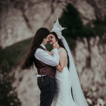 Mountain Wedding Bride With Headdress