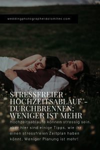 Stressfreier Hochzeitsablauf - Durchbrennen Weniger Ist Mehr