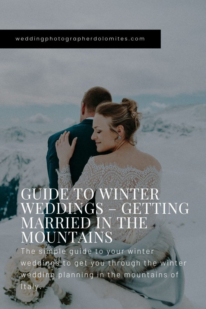 Guide To Winter Weddings - Getting Married In The Mountains