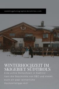 Winterhochzeit im Skigebiet Südtirols